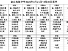 金山高级中学食堂2025年3月24日-3月30日菜单