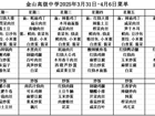 金山高级中学食堂2025年3月31日-4月6日菜单